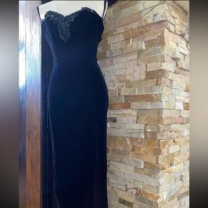 Black velvet dress